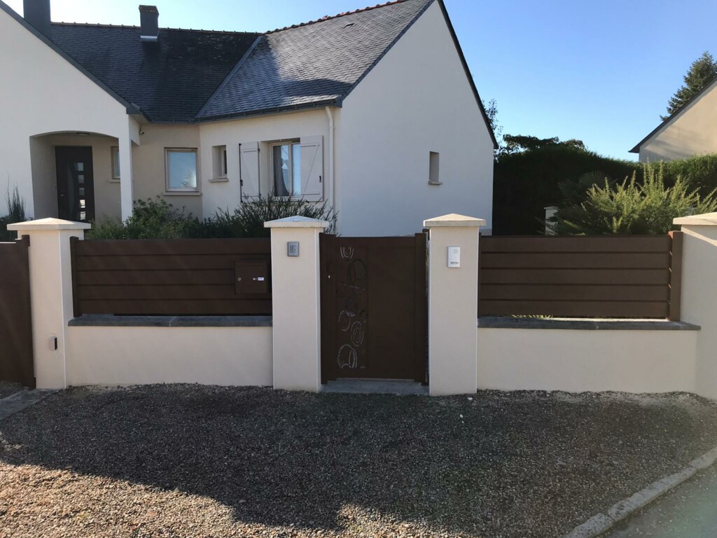 Fermetures Connect PORTE ENTREE Fermeturesconnectportailcloturedecormarron 2